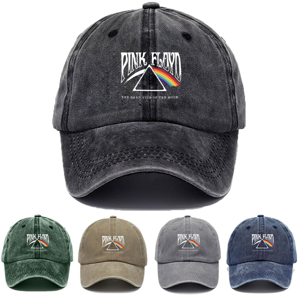 Pink Floyd Padrão Esportes ao ar livre Protetor solar Pára-sol Retro Lavável Boné de beisebol respirável