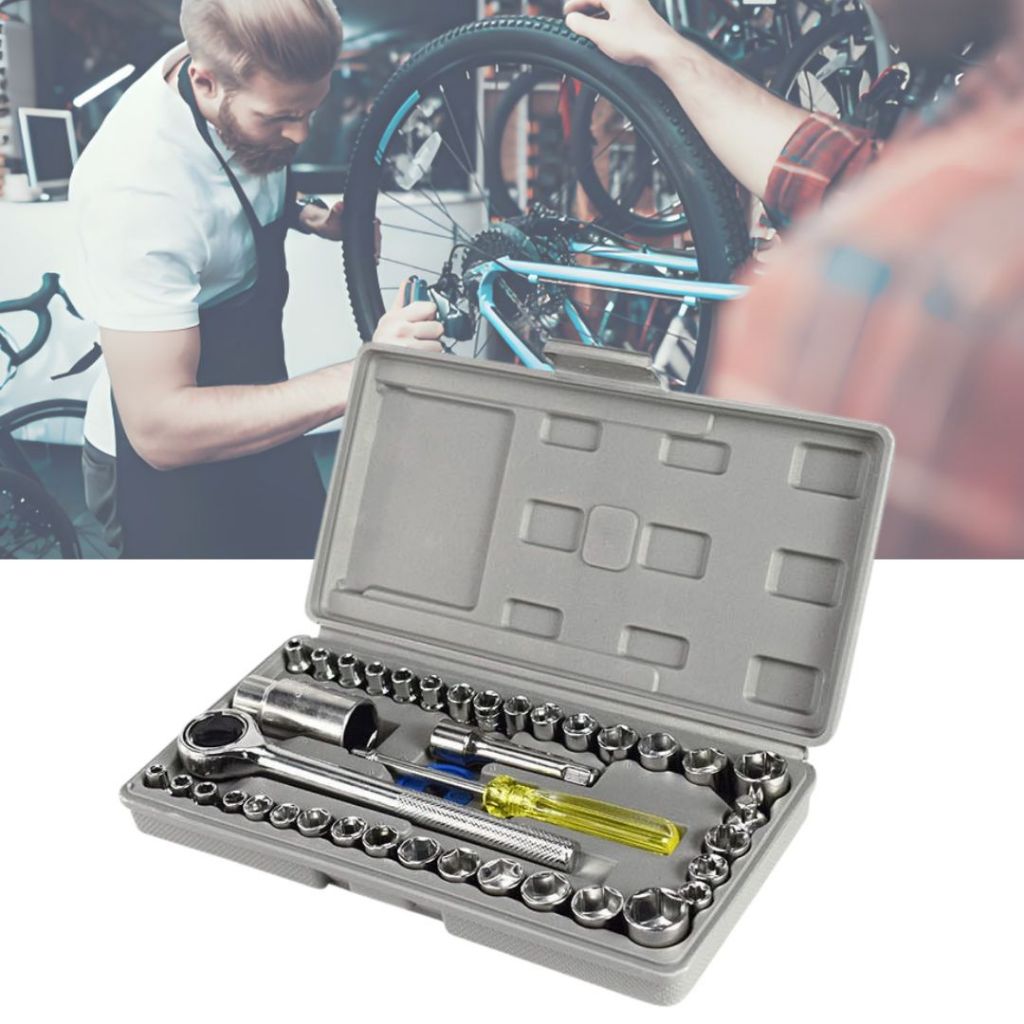 40/46 Peças Jogo De Soquetes Chave Catraca Reversível Com Maleta Jogo De Ferramentas Completo em Oferta na Shopee