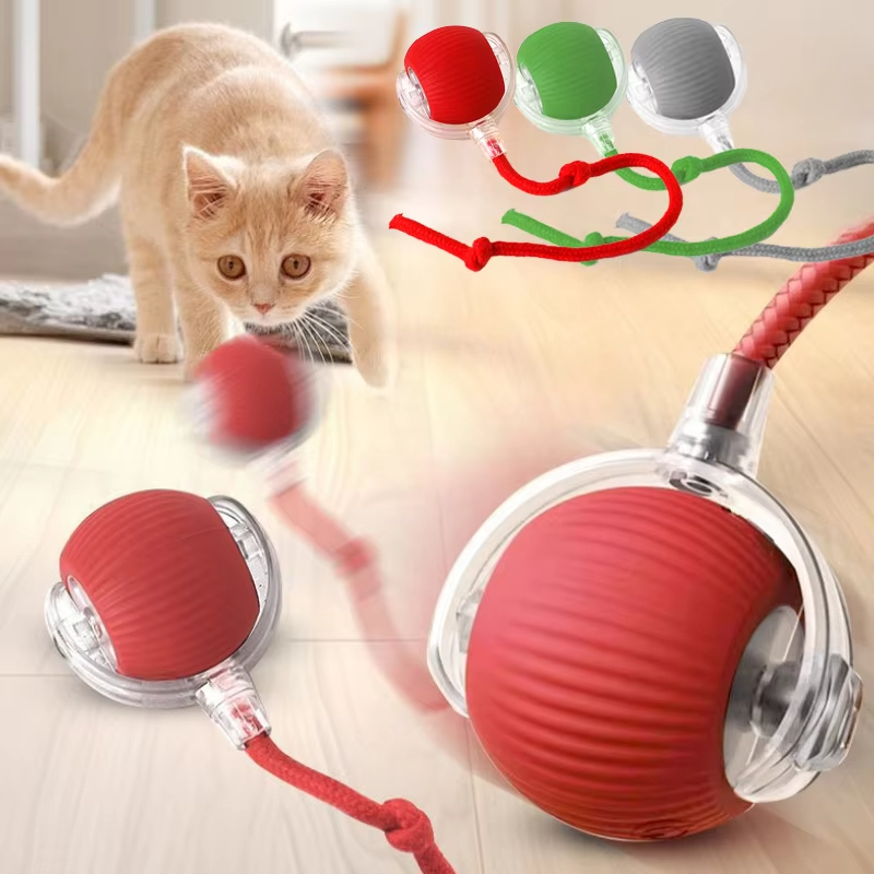 Bola Interativa Automática Para Gato Brinquedo De Treinamento Elétrico Com Recurso De Rolo Inteligente