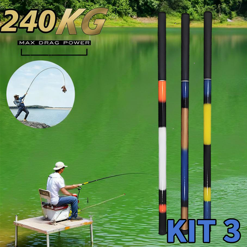 Kit 1-3 Varas Telescópicas Lisas/3.60 m-40 % Carbono-Vara De Pesca Cw 8-18 lbs em Oferta na Shopee