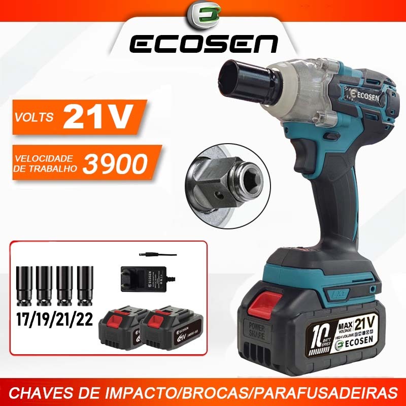 21V Chave De Impacto Parafusadeira Furadeira sem fio completa mecânica em Oferta na Shopee