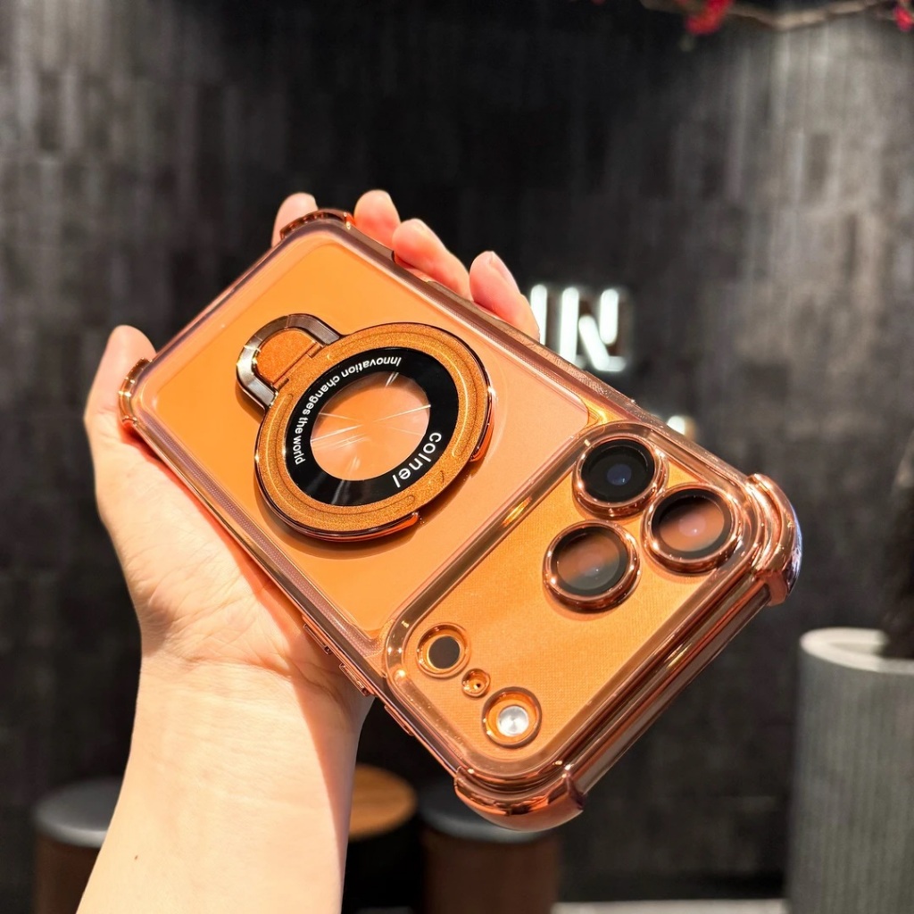 Capa de telefone transparente resistente a choques Premium, adequada para iPhone 17 pro max, moldura de revestimento 16 em Oferta na Shopee