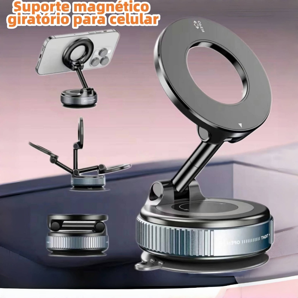 360 °Suporte Magnético Forte Para Telefone Carro Design Dobrável Vácuo Ajustável/Mesa/Uso Universal
