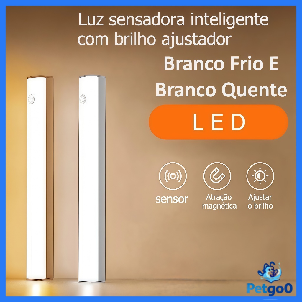 Luz LED Branco Quente Ou Frio Sem Fio Sensor Carregamento USB 30Cm 20Cm De Inteligente Do Guarda Roupa Quarto