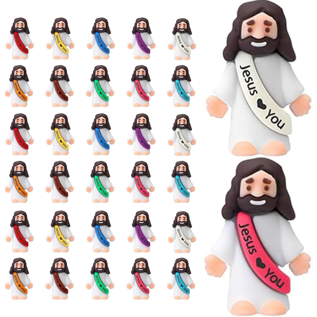 20/30 Peças Figuras De Pequeno Jesus-Mini Estatuetas De Em Massa Te Amo Estátua De Borracha Para Esconder E Procurar Art