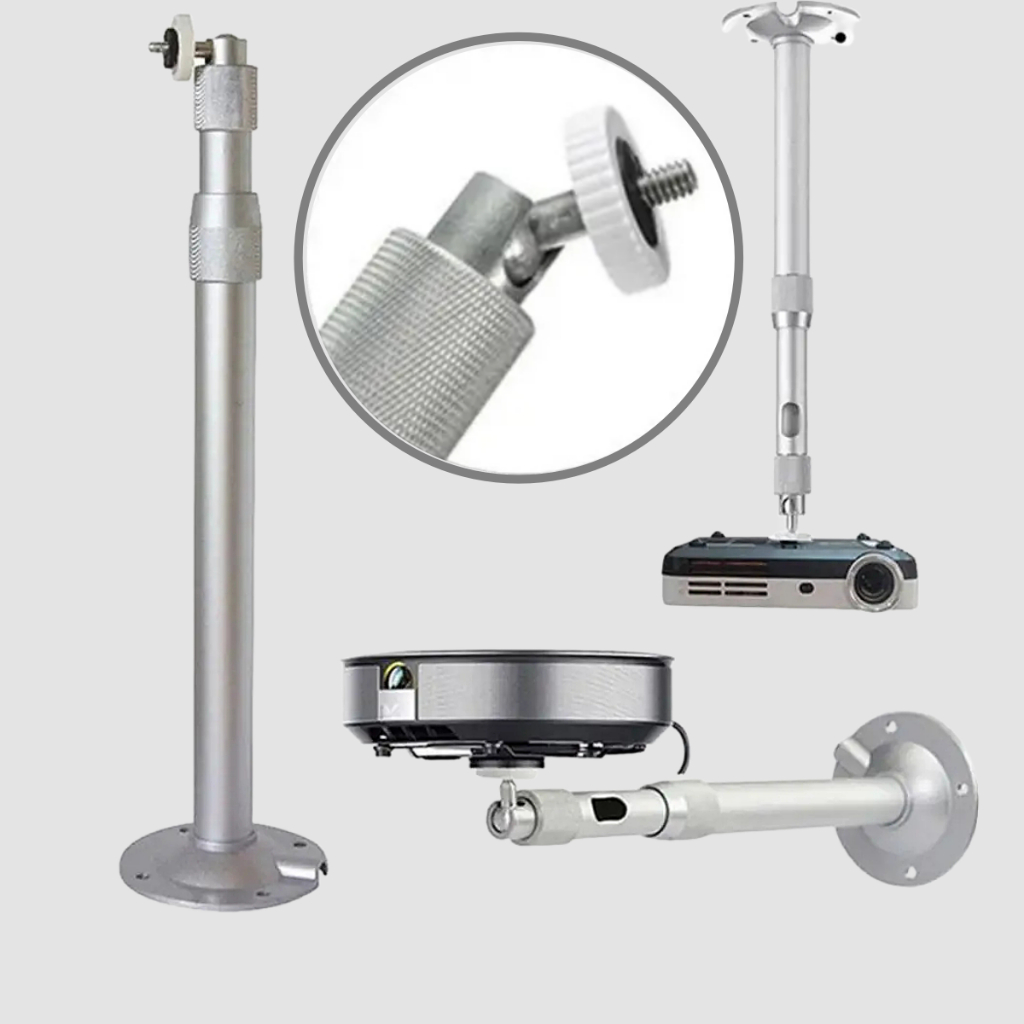 Suporte Teto/Parede Universal para Mini Projetor e Câmeras - 10kg, 360° 30-60cm