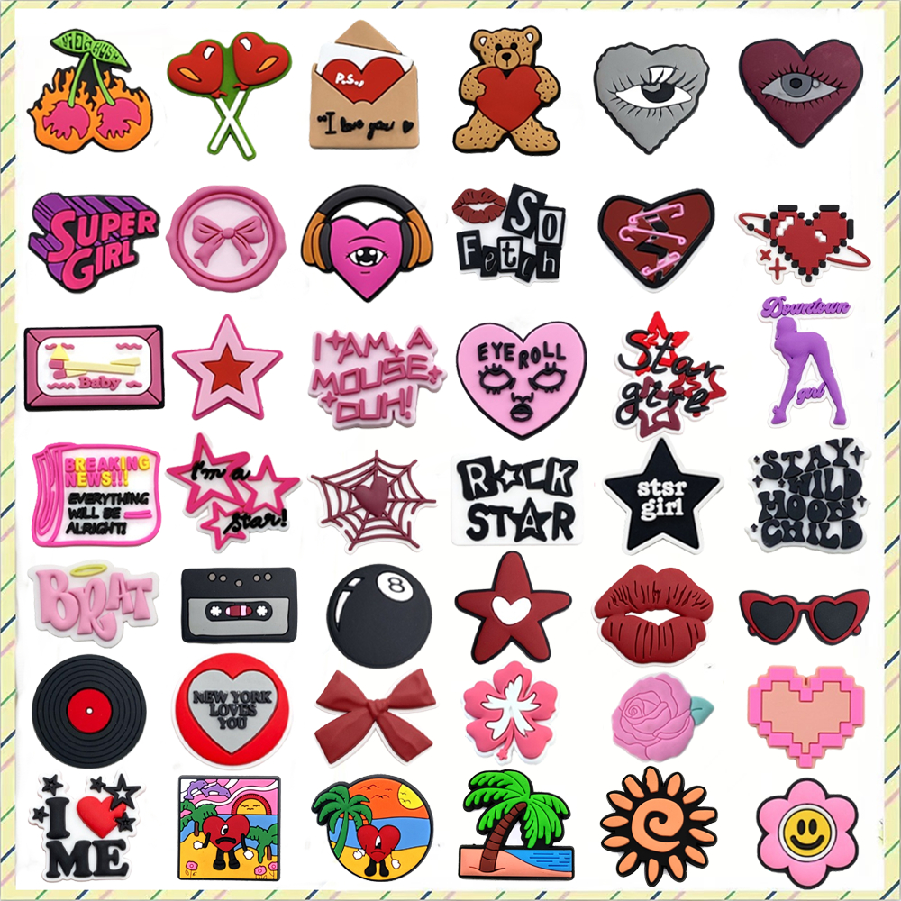 1 Pçs Série Y2K Sapatos Encantos Acessórios Decorar Chinelos Sandálias Fivela Presentes