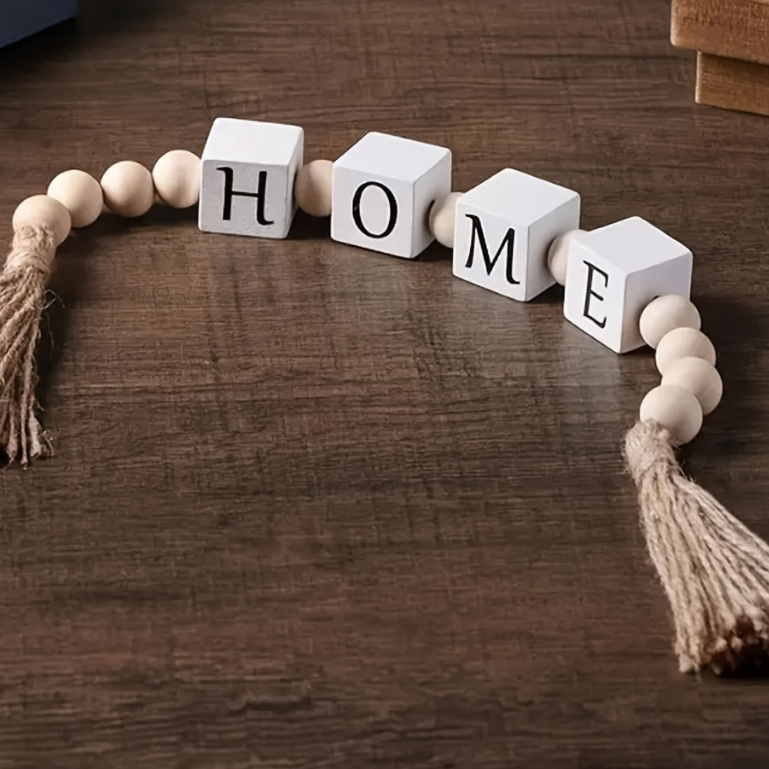 Colar de Mesa Decorativo em Madeira Bege Minimalista Rústico e Sofisticado em Oferta na Shopee