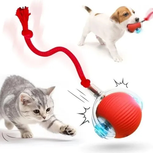 Brinquedos Inteligentes Para Gatos Bola De Rolamento Automática Cauda FalsaRecarreg¡vel Elétrico
