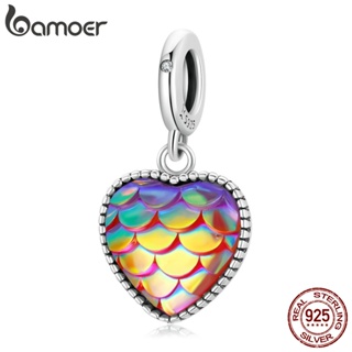 Bamoer Pingente Coração Escama Peixe Prata 925 4.5mm para Pulseira DIY SCC2007​ em Oferta na Shopee