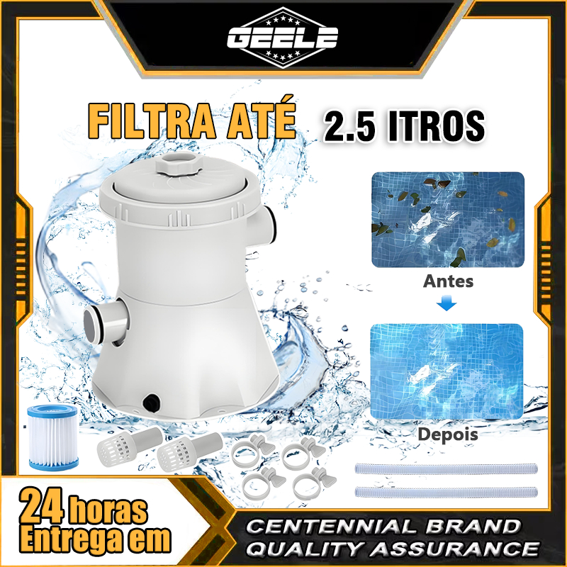 Bomba Piscina Filtro  Filtrante 2500L/h - Trato GEELE