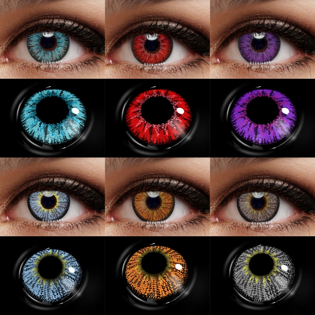 EYESHARE Envio Do Brasil Lente De Contato De Halloween Anime Cosplay Para Homem Mulher 14.5mm De Diâmetro Uso Anual