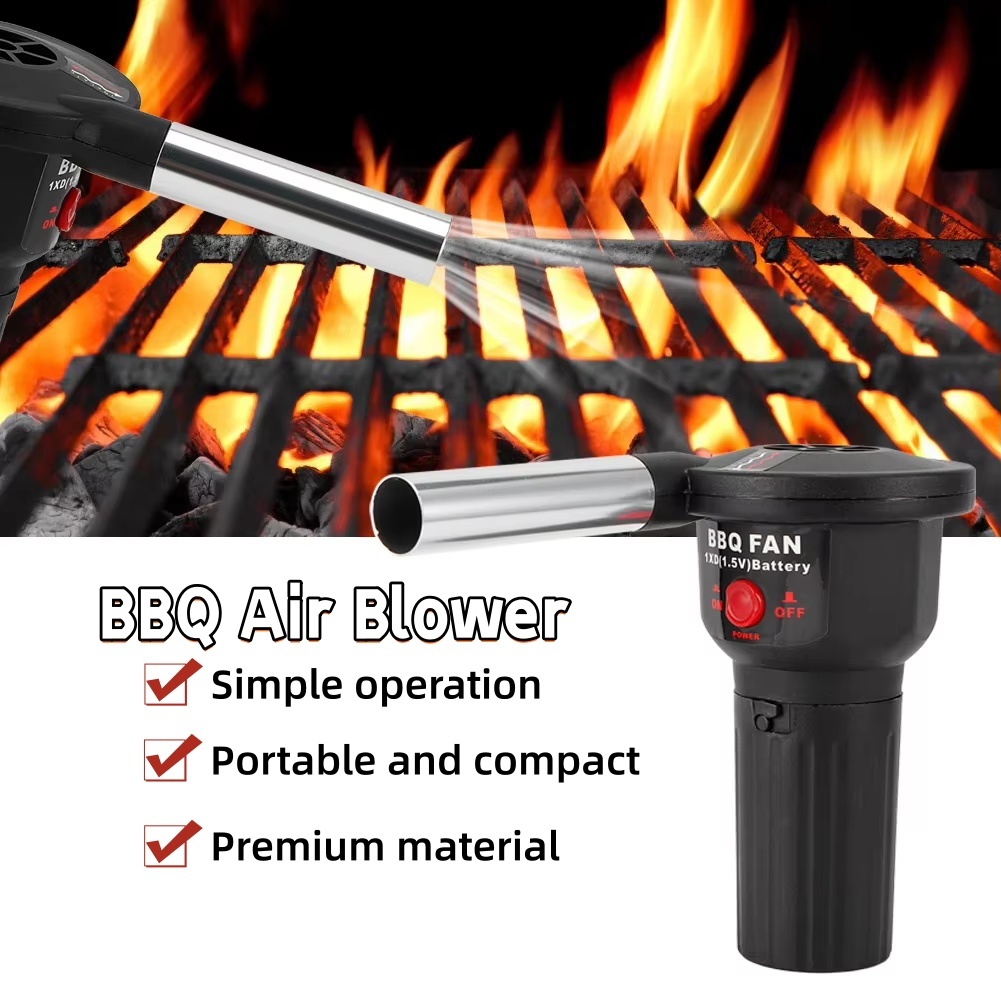 Assoprador Acendedor De Churrasqueira Com Manivela Manual Ventilador Carvão Lareira em Oferta na Shopee