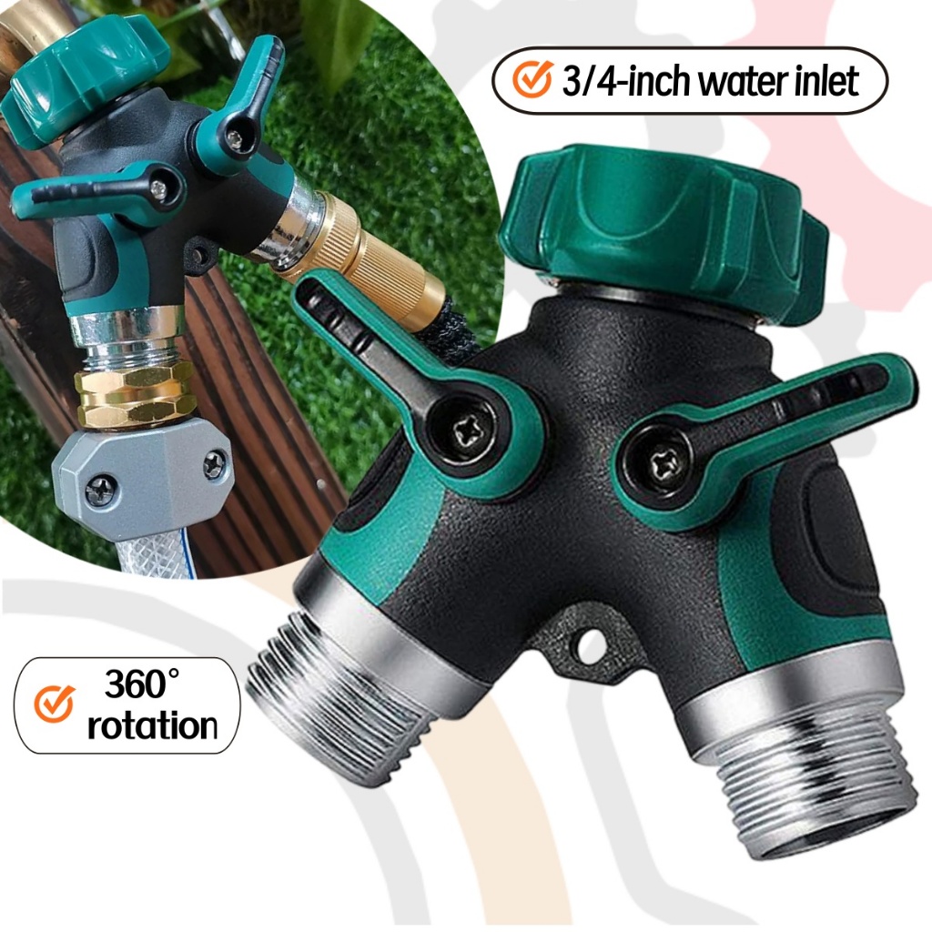 Conector Em Y De Liga De Zinco, 2 Vias, Para Torneira De 3/4 em Oferta na Shopee