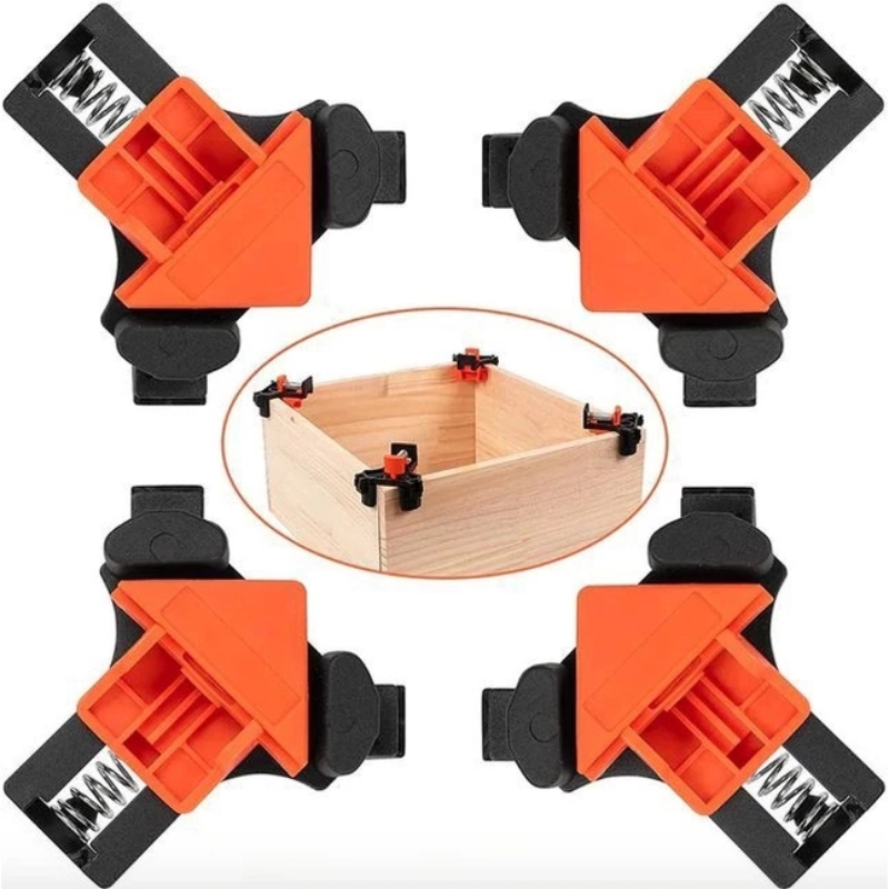 Kit 4/8 Grampos De Canto Aperto Angular Marcenaria 90 Graus Marceneiro Reformas em Oferta na Shopee