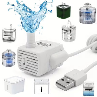 Bomba Submersa 200l/h Bivolt Bombinha Motor Para Aquário Fonte Água Bebedouro Pet Cabo 1.80 m