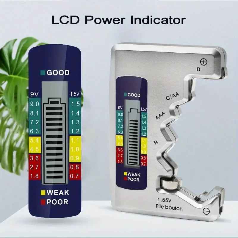 Testador Medidor De Pilhas Com Capacidade Da Bateria 1,5v LCD Mostrador Digital Teste Rápido Ferramentas