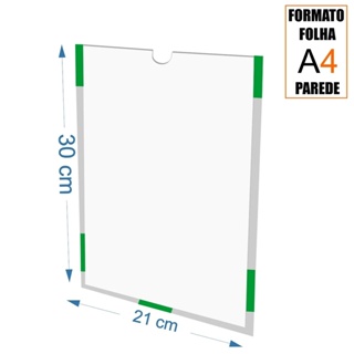 Display Porta Folha Prontuário De Parede A4 Acrílico Ps viv em Oferta na Shopee