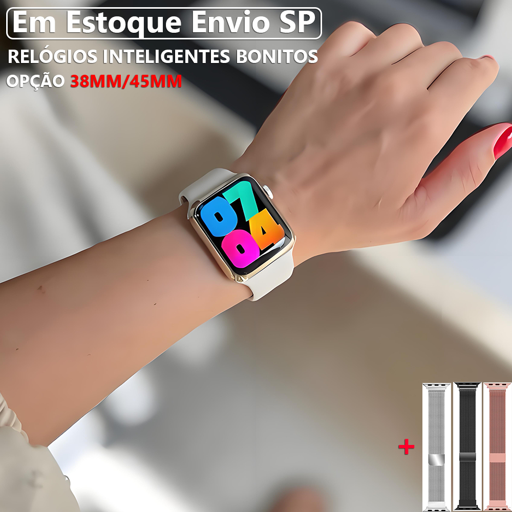 Imagem 2026 Smartwatch S10 MINI Série 10-2 38MM/45MM Unissex- Esportivo Água Resistente Com Calculadora (Em Estoque · Envio SP)