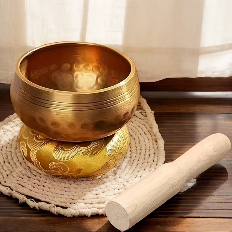 Imagem Sino Tibetano Budista Para Meditação - Tigela Budista