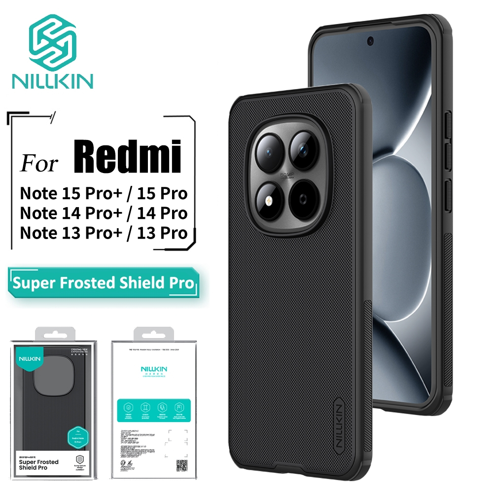 Nillkin Super Fosco Escudo Pro Caso Para Redmi Nota 15 14 + 13 Anti Impressão Digital À Prova De Choque Capa Traseira em Oferta na Shopee