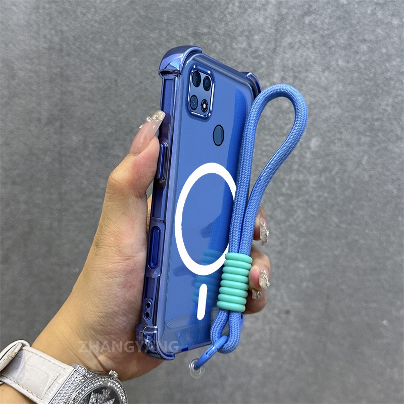 Capa Para Poco C40 Galvanoplastia anti-Queda De Telefone Estética Novo Anel De Sucção Magnética design Casca Macia Com C em Oferta na Shopee