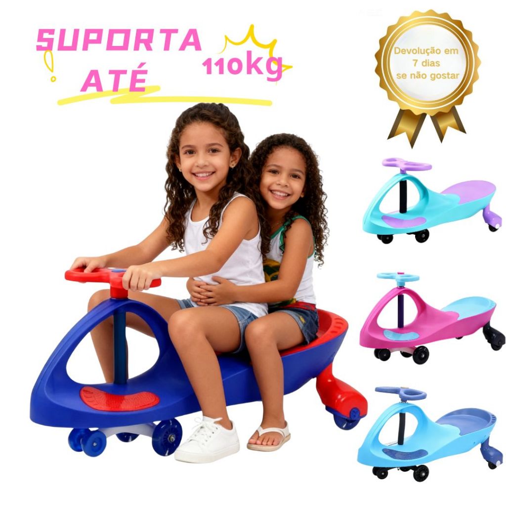 Carrinho Rolimã Infantil Volante 360° Rodas Silenciosas LED Seguro Anti-Volta Menino Menina Oferta