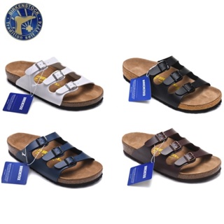 100 % original B/K Masculino/Feminino Clássico Chinelos De Cortiça Praia Sapatos Casuais Três Fivela Cera Óleo Série Flo em Oferta na Shopee