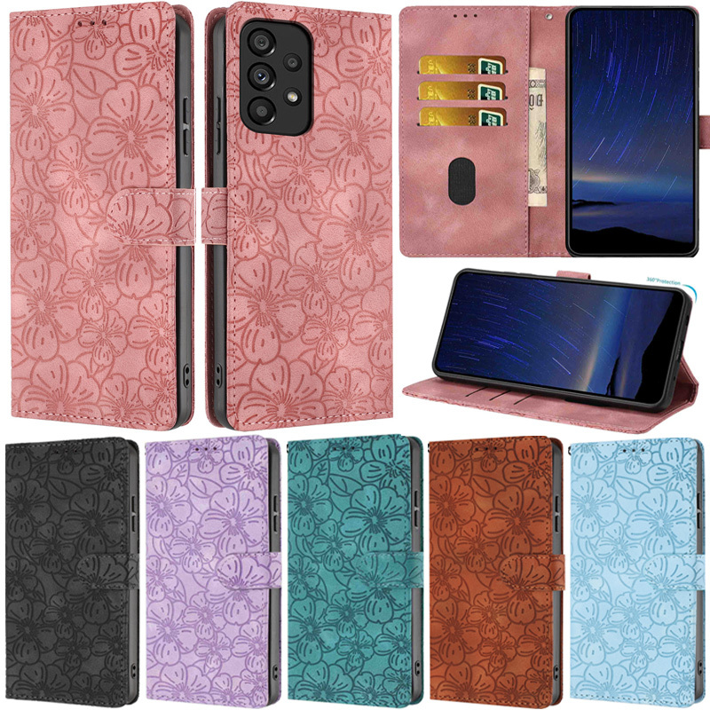 Caixa De Luxo Para Samsung Galaxy A53 A13 A52S A12 A72 A32 A22 A42 5G A04S A51 A71 A04 Flores Padrão Carteira Macia PU C em Oferta na Shopee