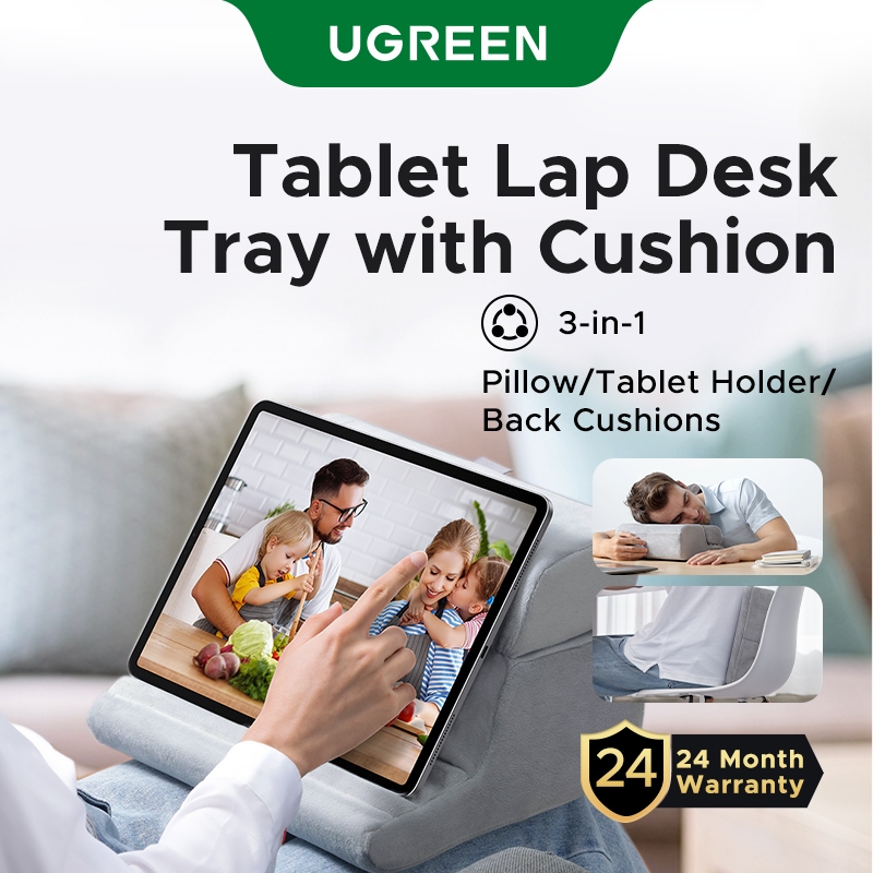 Suporte De Almofada UGREEN Para Mesa Lap Soft Tablet Cama Com 3 Ângulos De Visão Ajustável Acessórios em Oferta na Shopee