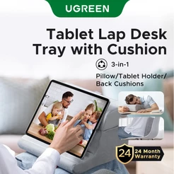 Suporte De Almofada UGREEN Para Mesa Lap Soft Tablet Cama Com 3 Ângulos De Visão Ajustável Acessórios