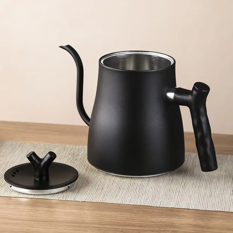 304 chaleira de aço inoxidável engrossado fogão de indução bule doméstico ao ar livre Hotel feito à mão cafeteira fundo em Oferta na Shopee