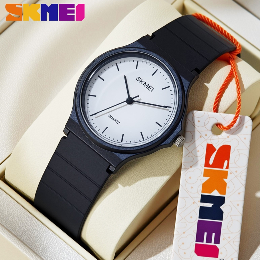 Relógio De Pulso Feminino Skmei Oficial 1419 De Quartzo Simples À Prova D 'Água Com Pulseira Em Pu