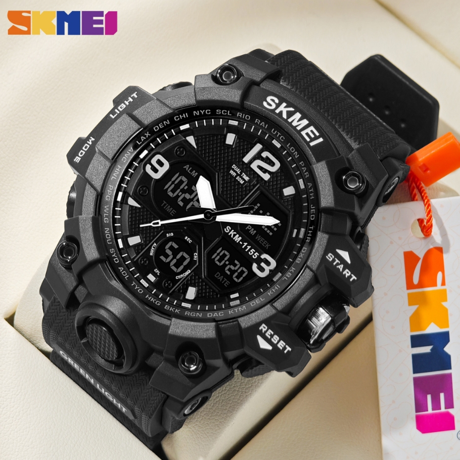 Skmei relógio digital masculino militar do exército de pulso à prova dwaterproof água esportes relógios de quartzo em Oferta na Shopee
