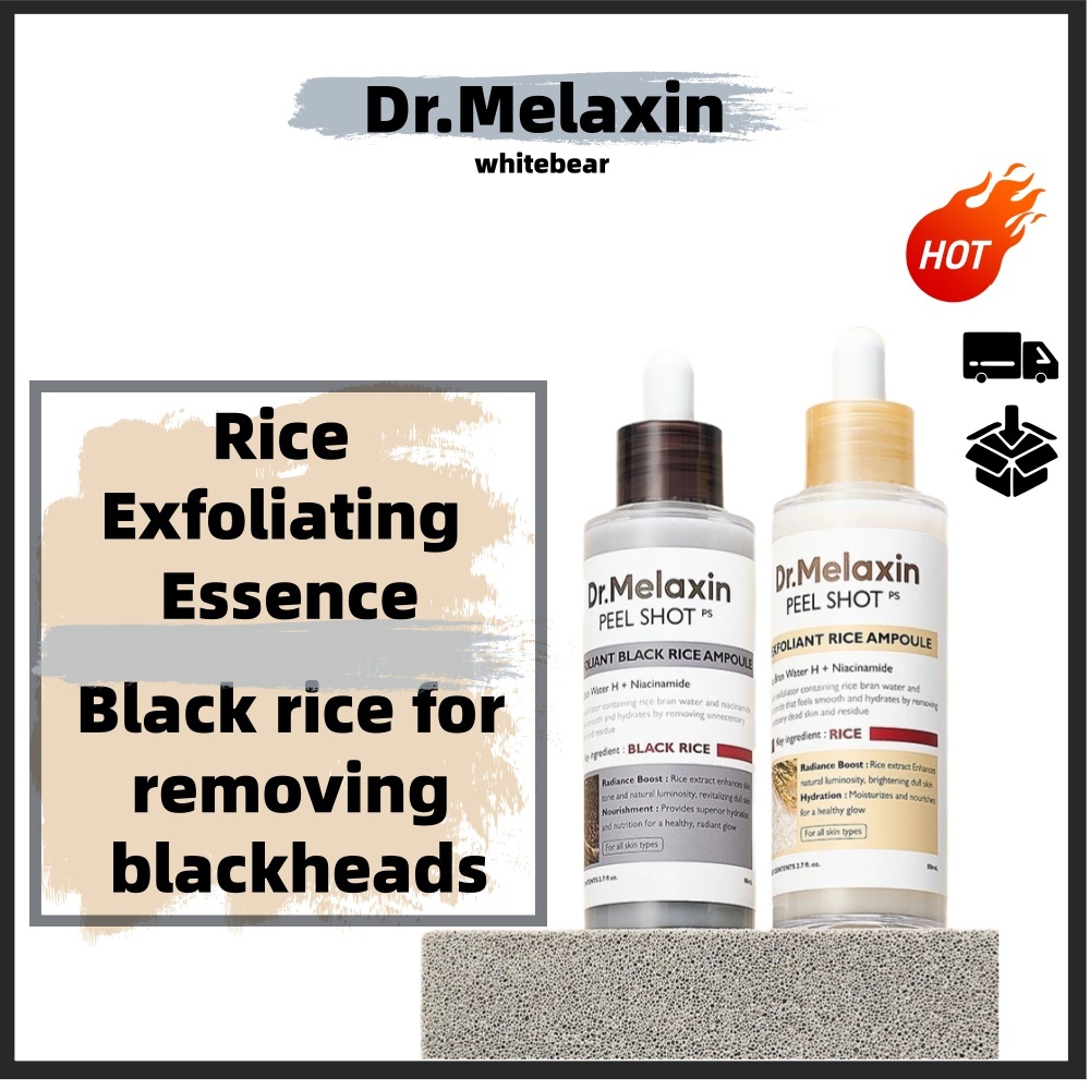 1.15 " Dr.Melaxin Peel Shot Esfoliante Glow Ampola De Arroz Combo Branco 80ml Preto 80ml em Oferta na Shopee