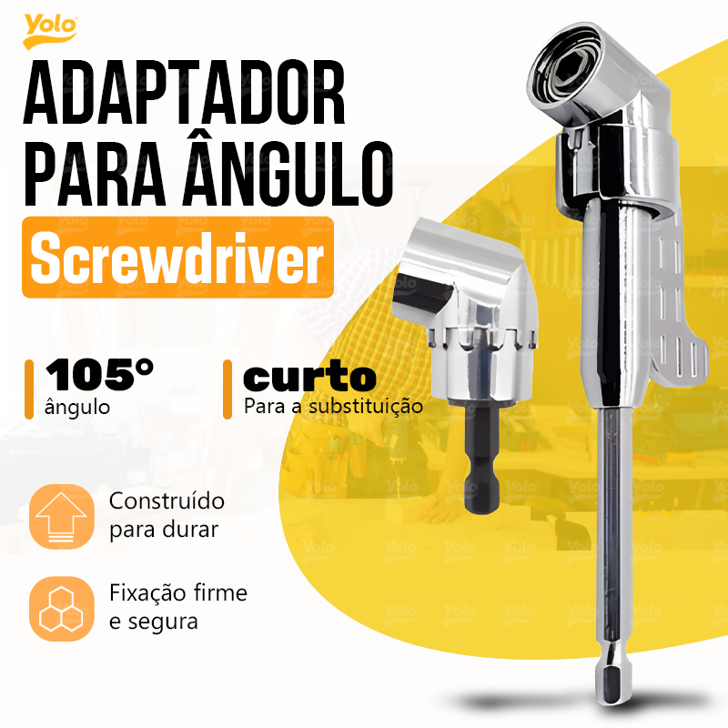 Adaptador Angular Curto ou Longo Para Parafusadeira e Furadeira 105° BOM-5035