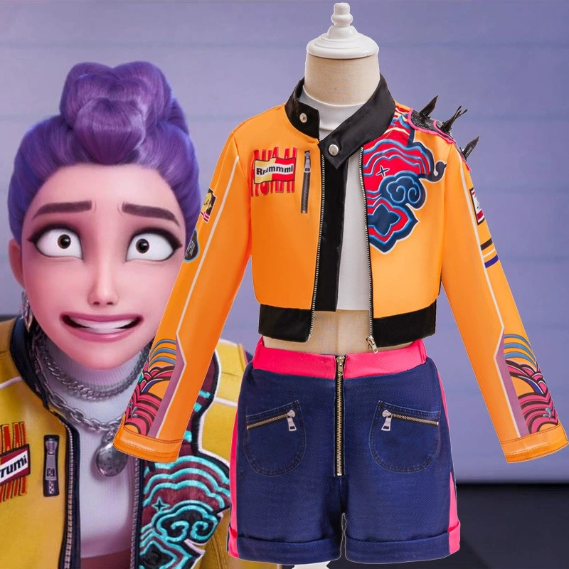 4-12 Anos K-POP Cosplay Meninas Conjuntos De Roupas Sem Mangas Moda 3 Pçs Ternos Festa De Halloween Traje Crianças