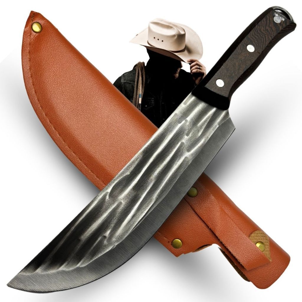 Faca Inox Artesanal Corte Preciso Cabo Madeira + Bainha Churrasco BM-DJ398 em Oferta na Shopee