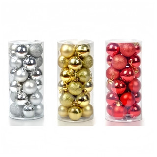 24 Pçs Bolas De Natal Ornamentos Para Árvore-Decorações De Inquebráveis Bola Pendurada Casamento No Feriado