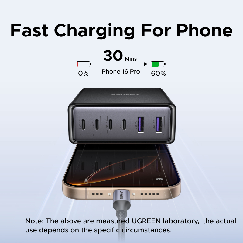 UGREEN 100W GaN 6 Em 1 Estação De Carregamento De Mesa Rápido Para Telefone/Laptop/45W Samsung/Tablets/Air Pods/iWatch/S · foto 2