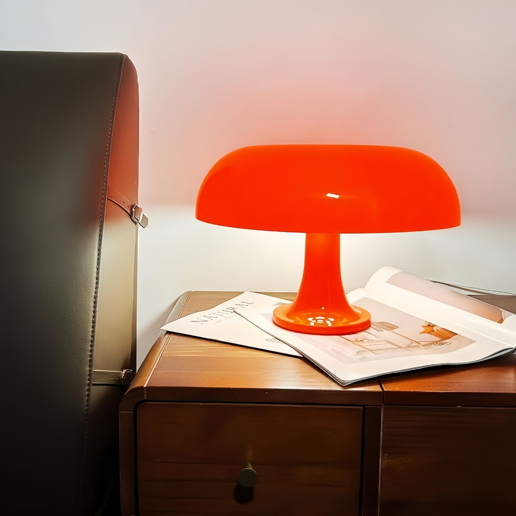 Abajur de Led Cogumelo Luminária Retrô USB para Estudo Quarto Sala Decoração Vintage, Recarregável
