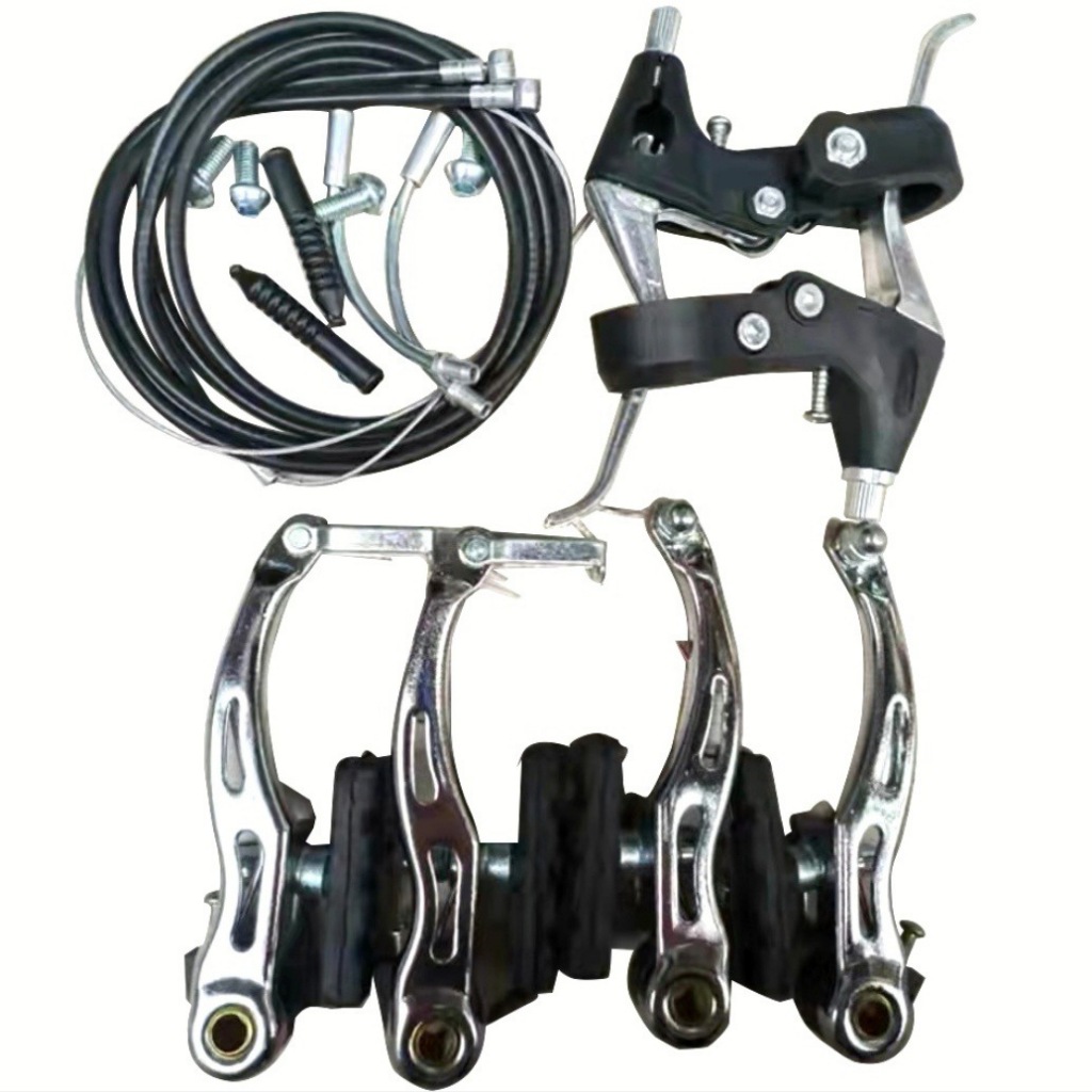 Kit Par De Freio V Brake De Aluminio Tipo Logan Com Manetes Preto Completo Para Bicicleta em Oferta na Shopee