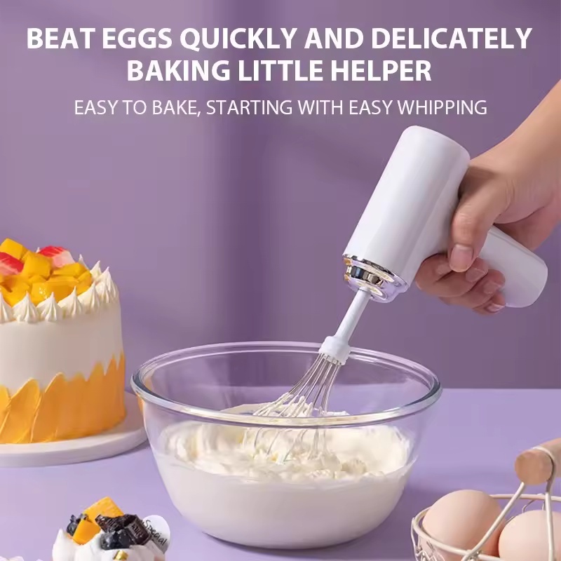 Misturador De Mão Elétrico Recarregável Pequeno Batedor Para Assar Bolo Creme Massa Sem Fio Handheld Ovo Cozinha Cozinha