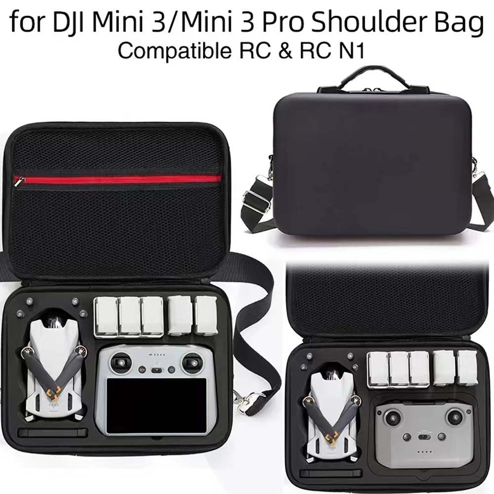 Estojo De Transporte Para DJI Mini 3/Pro , Bolsa De Ombro Portátil De Nylon PU De Couro Armazenamento De Viagem RC/- N1