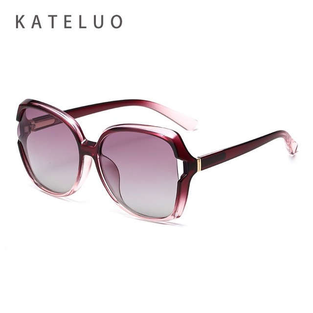 Kateluo Novas Mulheres Polarizadas Óculos De Sol Grande Quadro Moda Proteção UV400 ZK2117