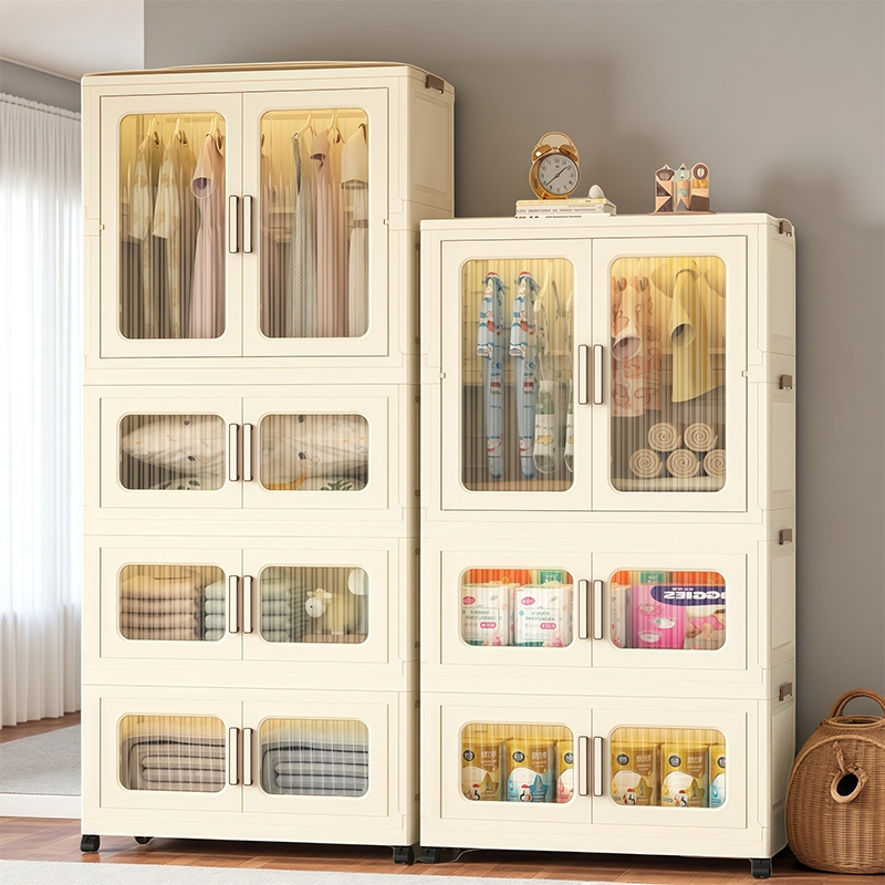 haosin Armário Dobrável com Rodinhas 439L/354L Empilhavel Caixa Organizadora com Tampa Diversos Multiuso