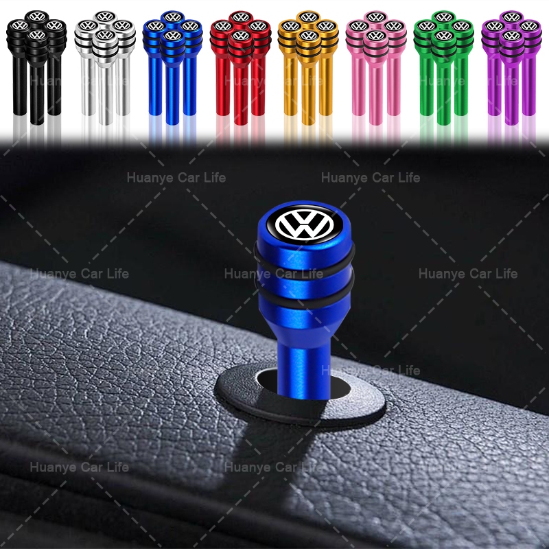 Botão De Bloqueio De Segurança Da Porta Do Carro De Alumínio Interior Para VW Volkswagen Jetta MK5 Golf Passat 3B7 601 1
