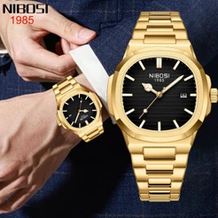 NIBOSI Ultra Fino Moda Masculina Relógio De Quartzo Negócios Relógios À Prova D 'Água Esportes Relógio