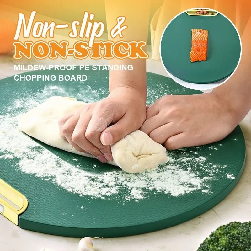 Tábua De Corte Antibacteriana À Prova De Mofo 32cm Com Suporte Em Pé Para Cozinha