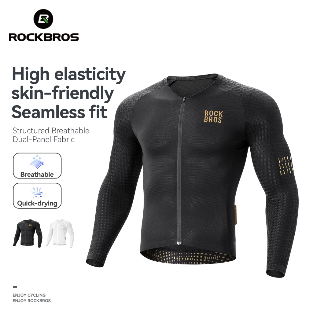 ROCKBROS Camisa De Bicicleta Masculina Elástica Respirável De Secagem Rápida Man